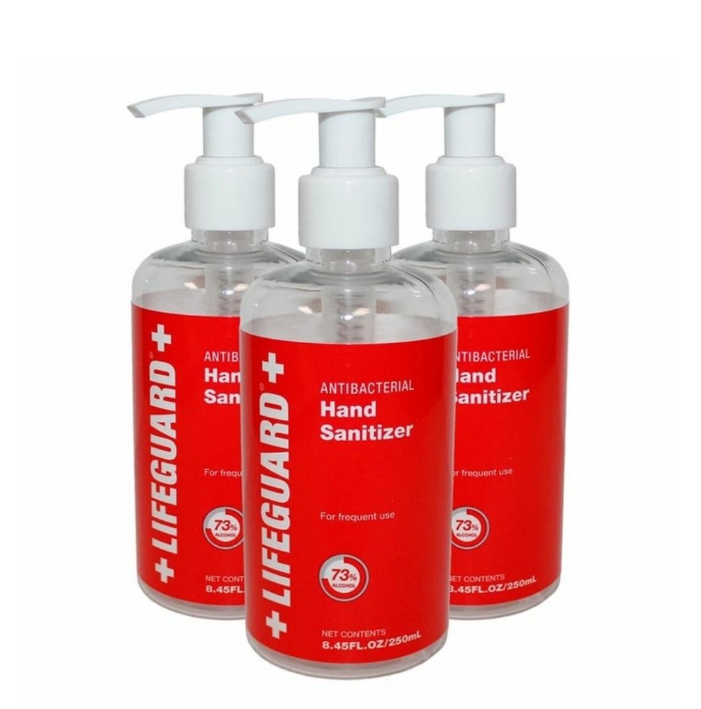 Lifeguard Antibacterial Hand Sanitizer 3 Pack 8.45 Oz NEW